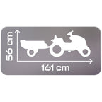 Smoby tractor cu pedale si remorca Stronger XXL 3 ani+ Gri