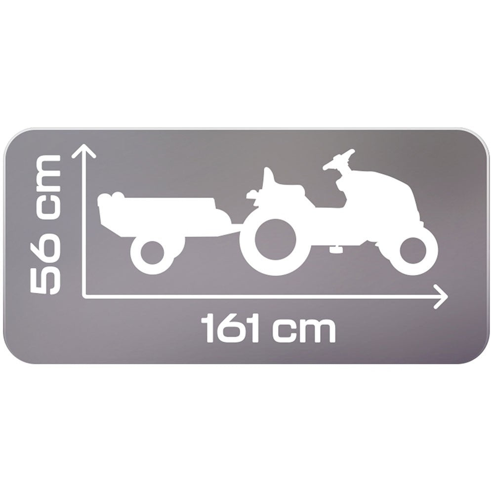 Smoby tractor cu pedale si remorca Stronger XXL 3 ani+ Gri