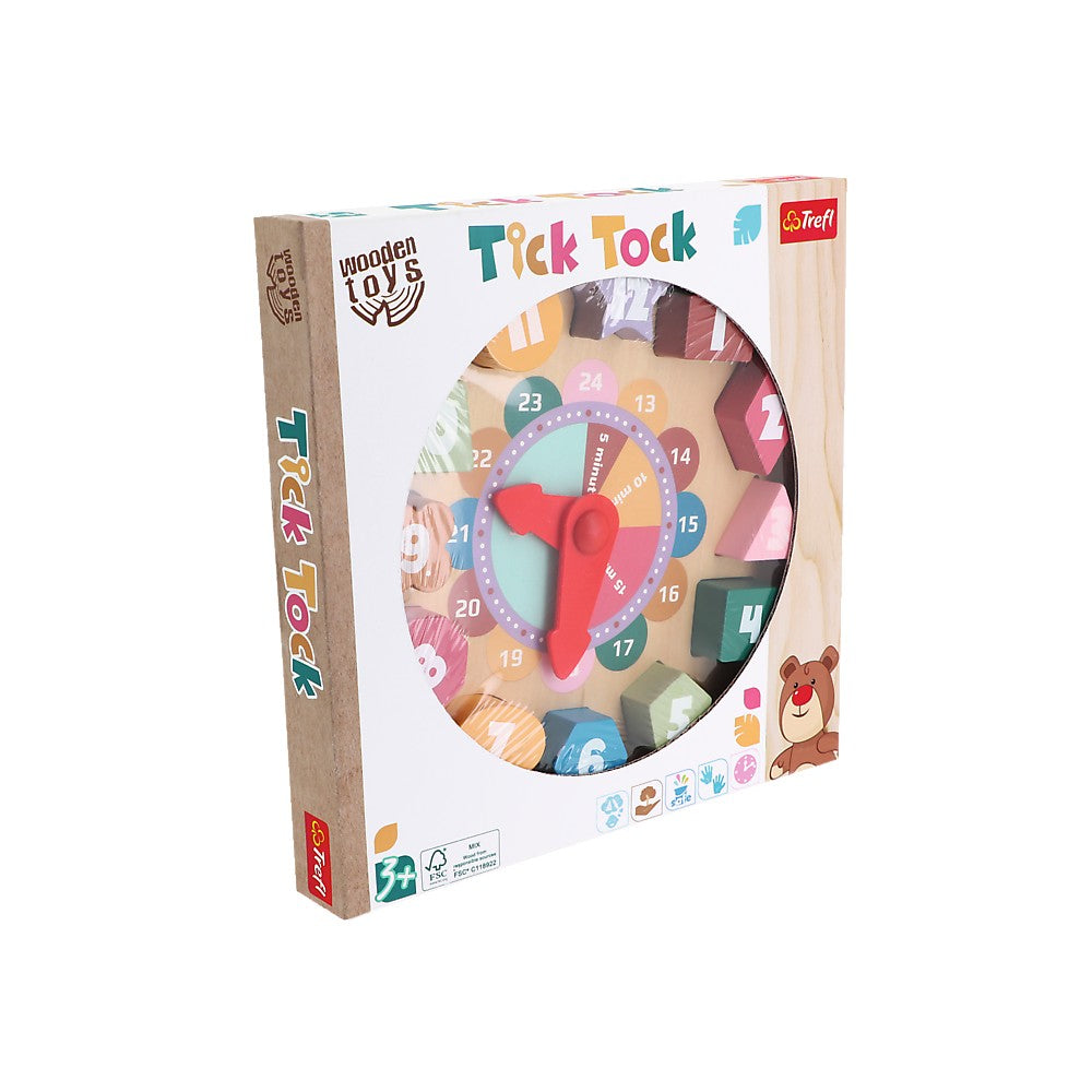 Trefl  jucarie educativa din lemn ceas Tick Tock 3 ani+