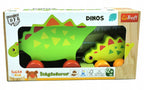 Trefl  jucarie din lemn de tras 12 m+  Stegosaurus