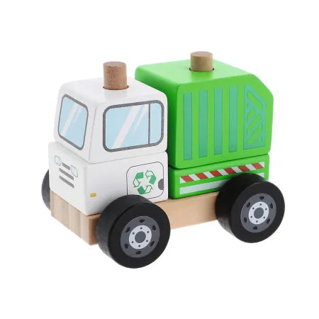 Trefl  jucarie masinuta din lemn 12 m+ Camion de gunoi verde Imagine principală a produsului