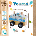 Trefl  jucarie masinuta din lemn 12 m+ Police