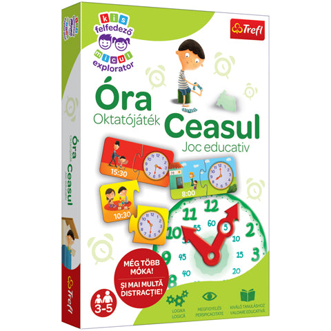 Trefl puzzle Micul explorator 3-5 ani joc ducativ, Ceasul bilingv