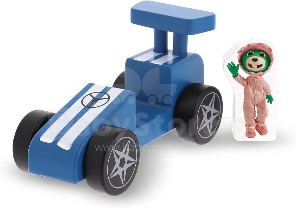 Trefl Wooden jucarie din lemn masinuta 12m+ Racing Car Blue Imagine principală a produsului