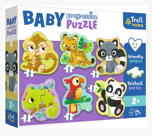 Trefl Baby puzzle Progressive 2 ani+ Exotic animals