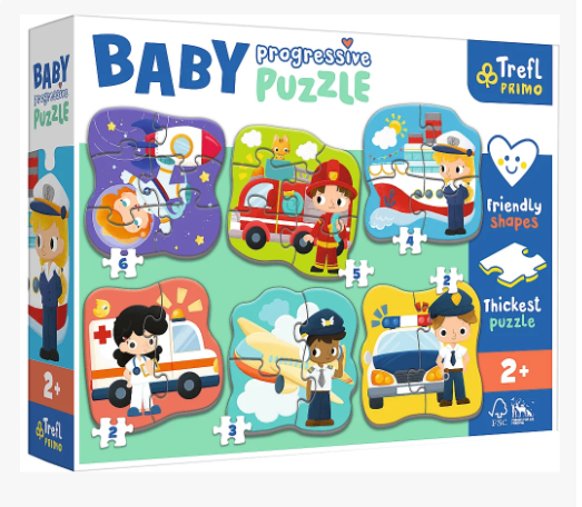 Trefl Baby puzzle Progressive 2 ani+ Professions and vehicles