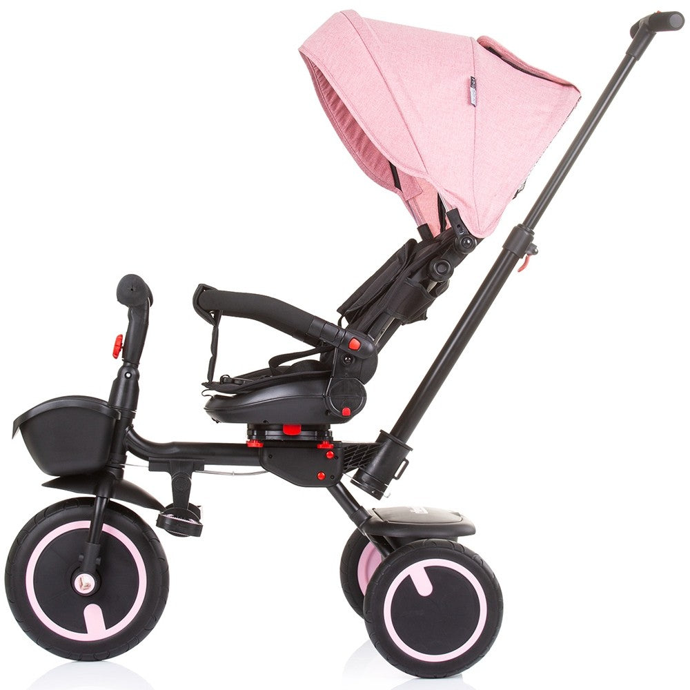 Chipolino tricicleta pliabila Quick Fold cu sezut reversibil 18m+ Rose water