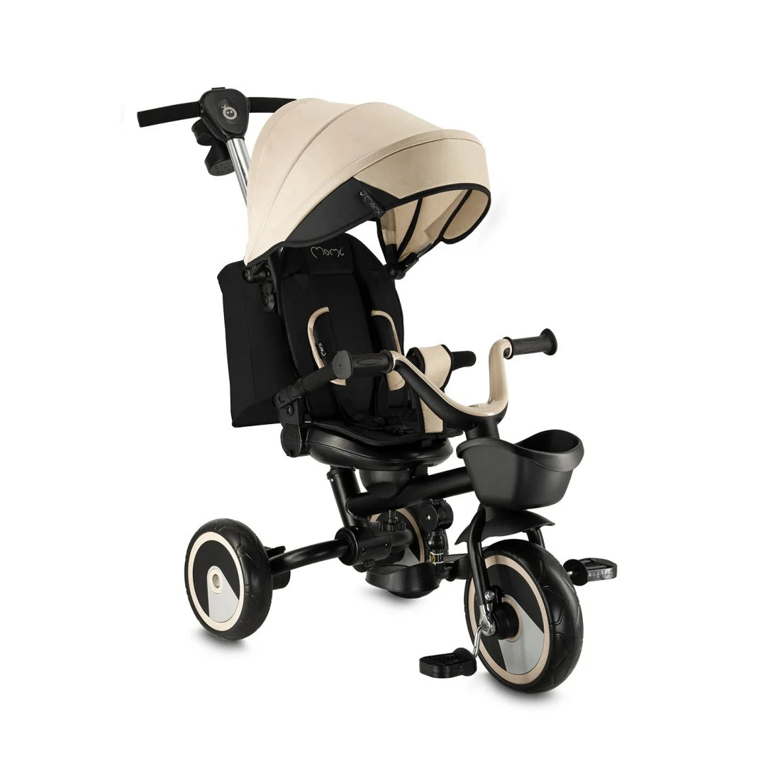 Momi tricicleta multifunctionala Ivi 3in1 cu scaun reversibil 9m+ Beige Imagine principală a produsului