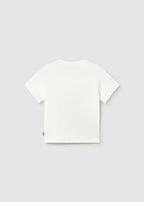 Mayoral tricou baieti cu aplicateie 12-48 luni Alb cu hipo