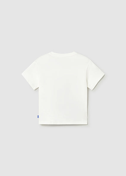 Mayoral tricou baieti cu aplicateie 12-48 luni Alb cu hipo