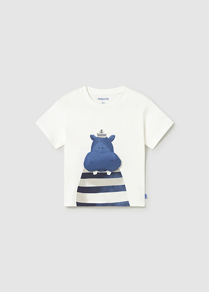Mayoral tricou baieti cu aplicateie 12-48 luni Alb cu hipo Imagine principală a produsului