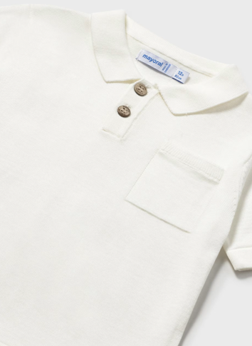 Mayoral tricou baieti tip polo din tricot 12-48 Nata