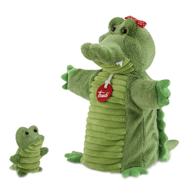 Trudi Papusa plus tip marioneta pe mana 26 cm 0m+, Crocodil 