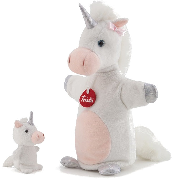Trudi Papusa plus tip marioneta pe mana 29 cm 0m+, Unicorn