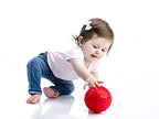 Tullo jucarie minge Sensory Ball 0m+ Red