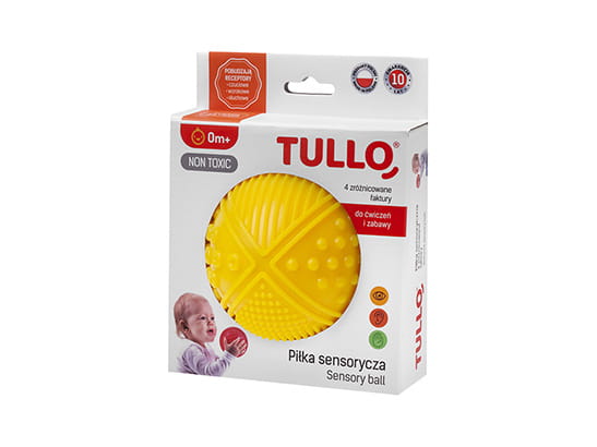 Tullo jucarie minge Sensory Ball 0m+ Yellow Imagine principală a produsului