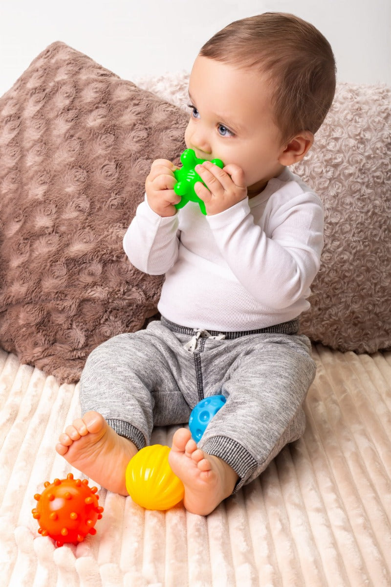 Tullo jucarie set educativ mingi senzoriale 4 buc 0m+