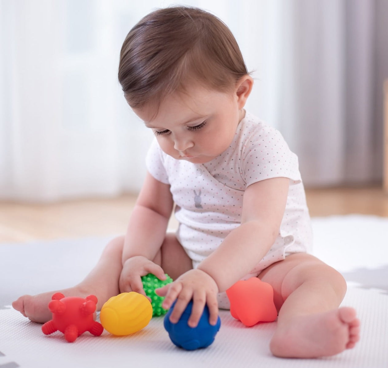 Tullo jucarie set educativ mingi senzoriale 5 buc 0m+