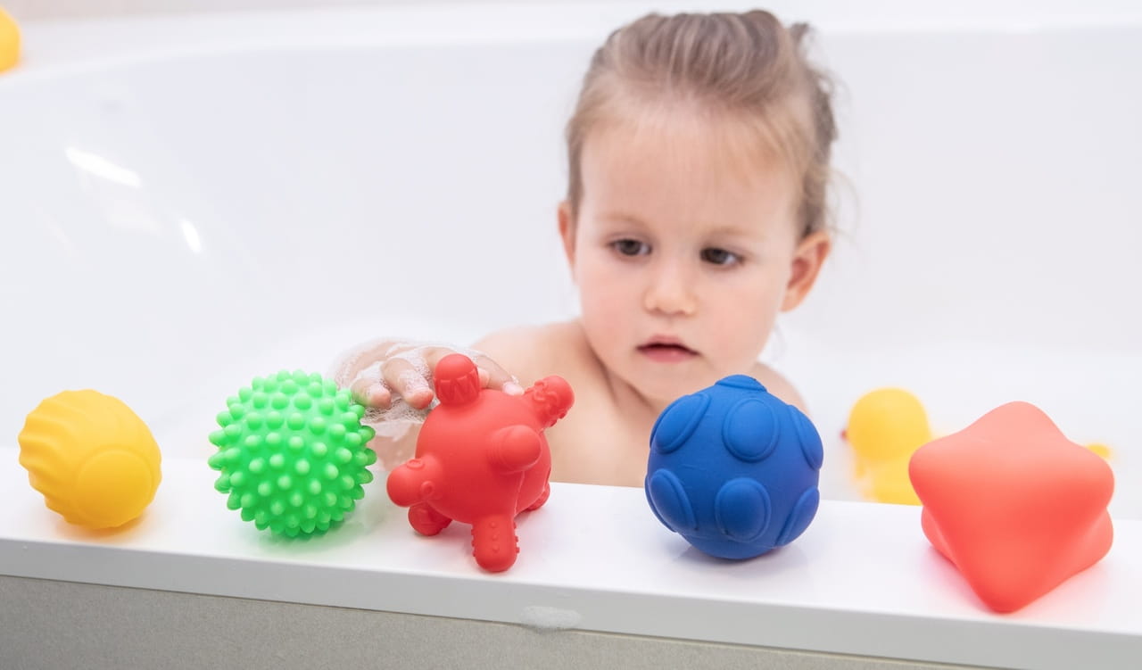 Tullo jucarie set educativ mingi senzoriale 5 buc 0m+