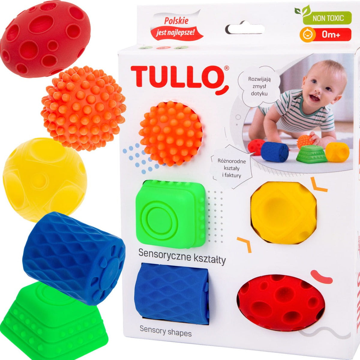 Tullo jucarie set educativ mingi senzoriale 5 buc 0m+
