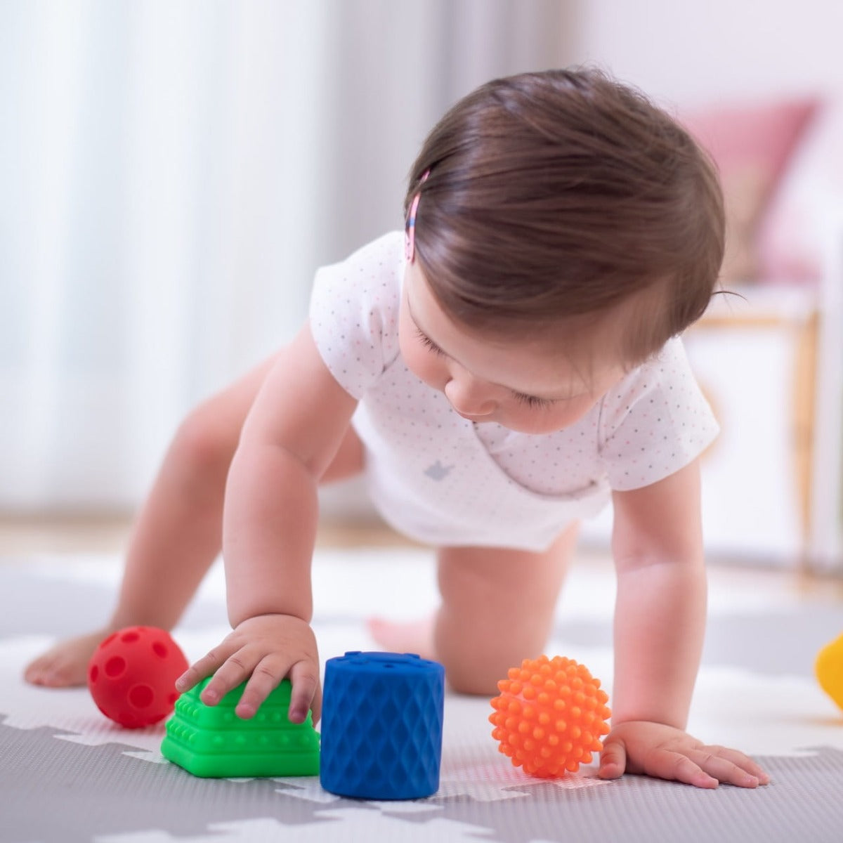 Tullo jucarie set educativ mingi senzoriale 5 buc 0m+