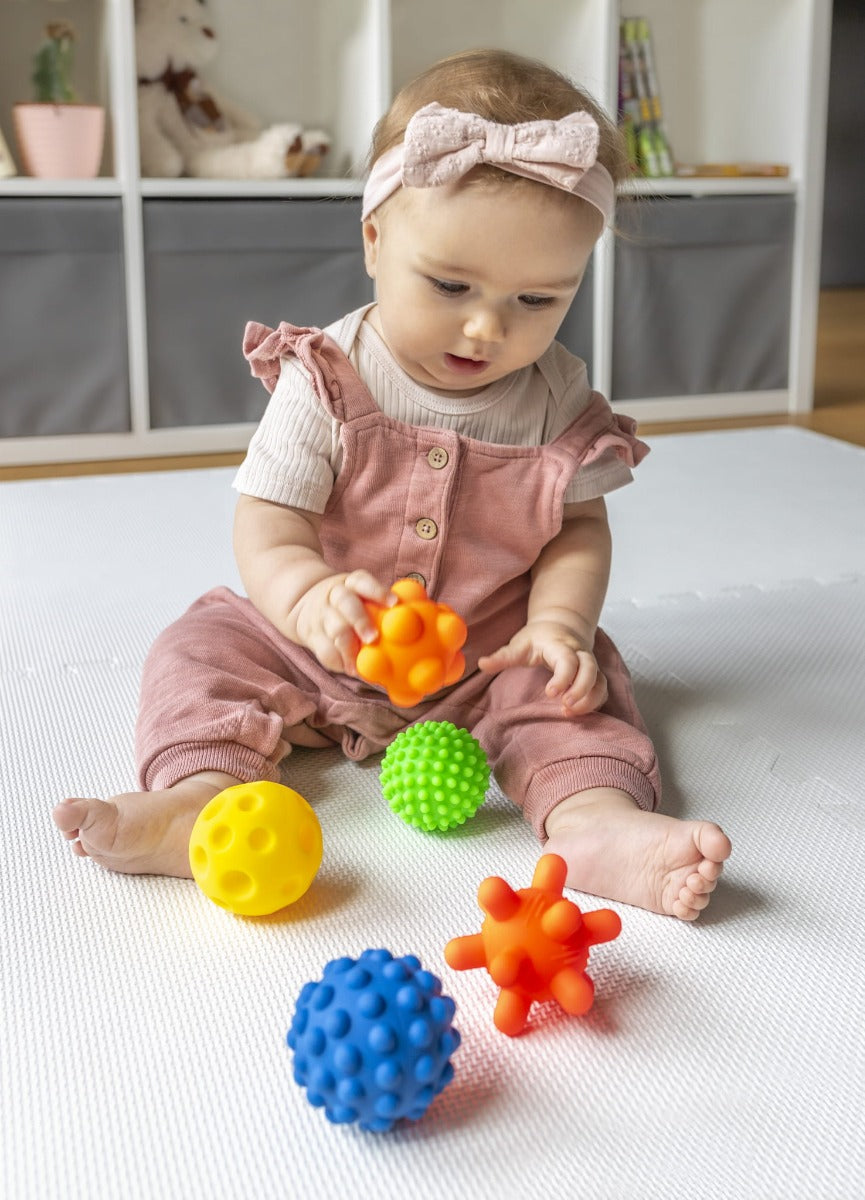Tullo jucarie set educativ mingi senzoriale 5 buc 0m+