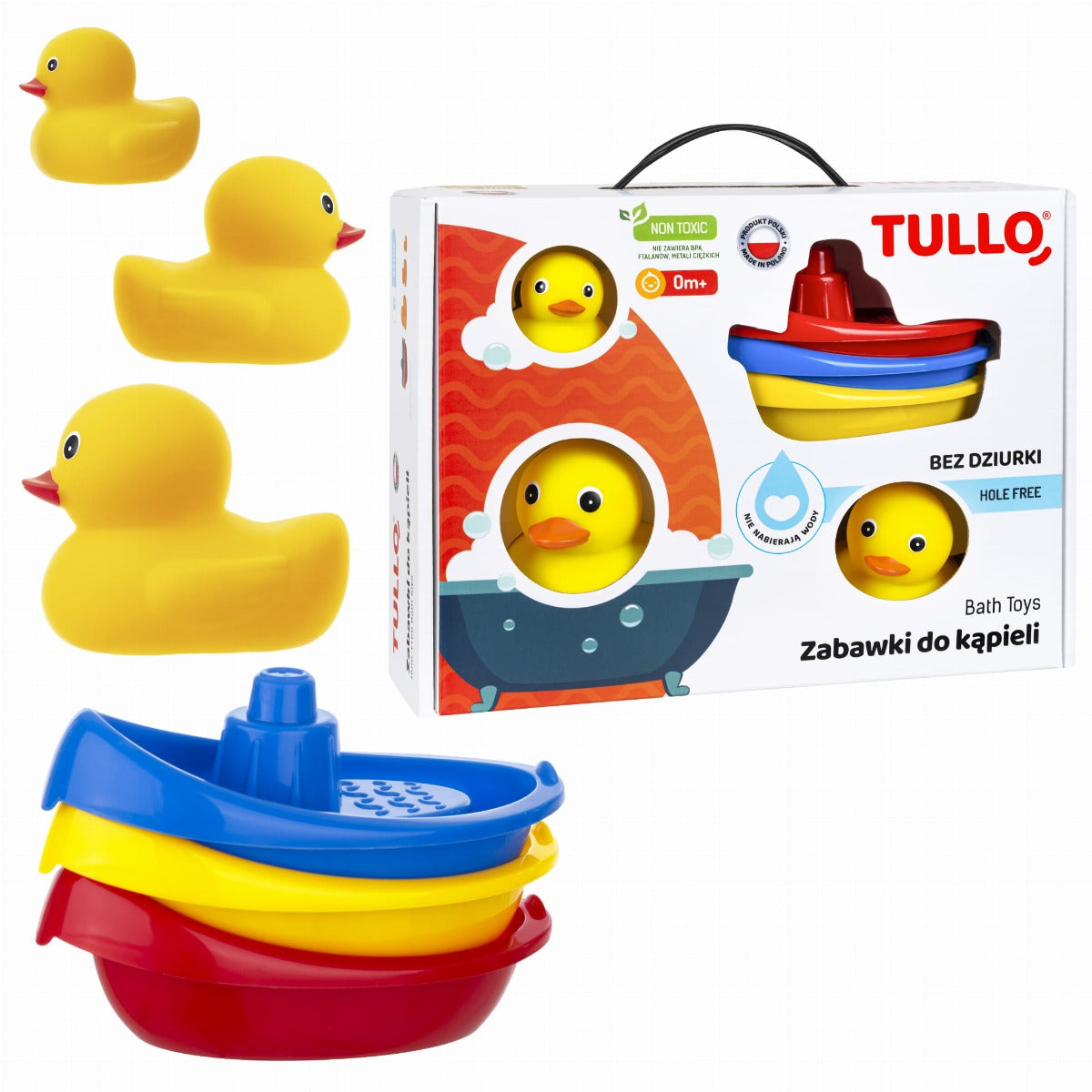 Tullo set jucarie de baie vaporas cu ratuste 0m+