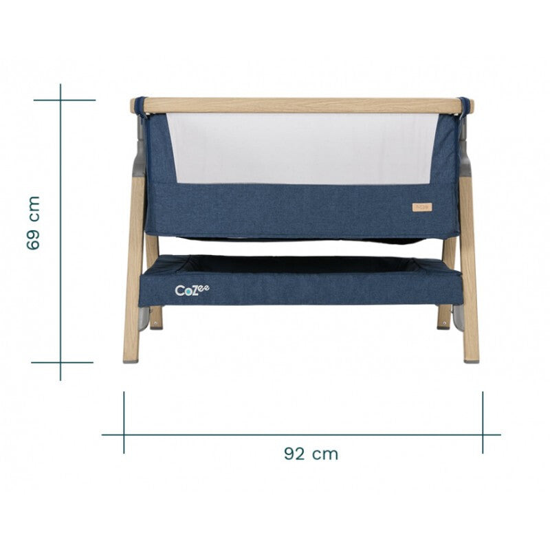 Tutti Bambini patut 2in1 co-sleeper CoZee 0m+ Oak&Sterling Silver
