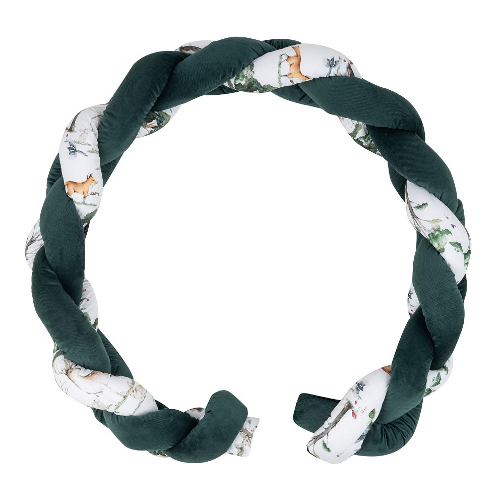 Tutto Lina aparator pat impletit Velur 360 cm 0m+, New Forest Dark Green Imagine principală a produsului