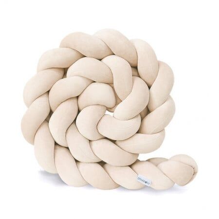 Tutto Lina aparator pat impletit Velur 360 cm 0m+, New Daisy Light Pink Imagine principală a produsului