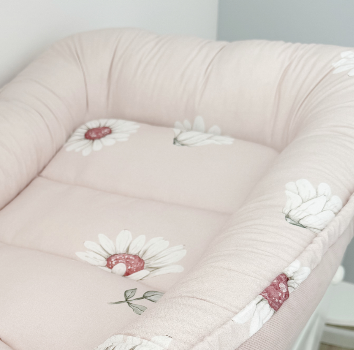 Tutto Lina aparator pat impletit Velur 210 cm 0m+, New Daisy Light Pink