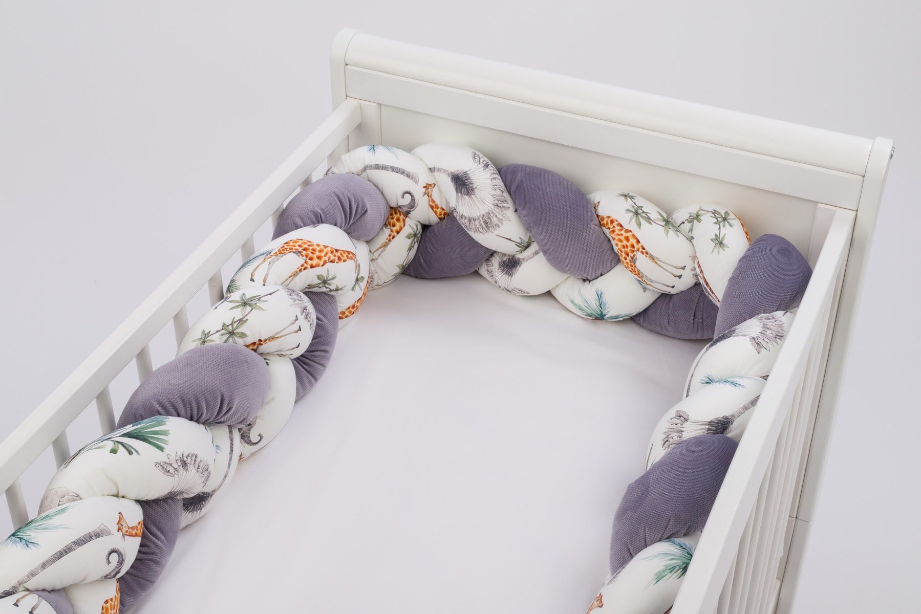 Tutto Lina aparator pat impletit velvet 360 cm 0m+, Grey Imagine principală a produsului