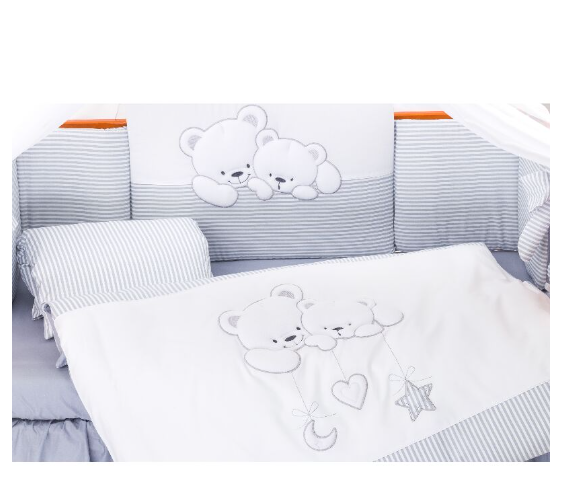 Tutto Lina lenjerie Tusia Cuddle Bears Gri 02 Imagine principală a produsului