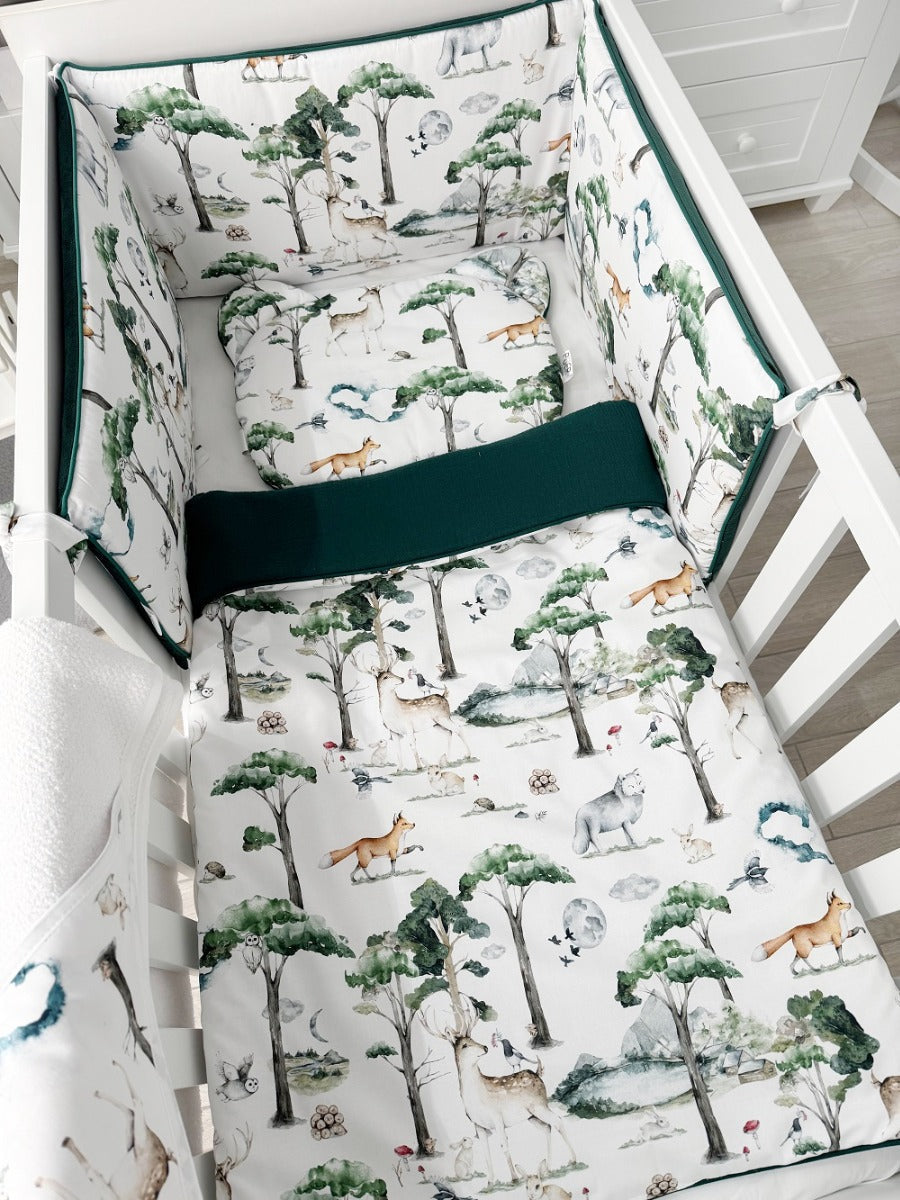 Tutto Lina lenjerie de pat 7 piese, New Forest Dark Green