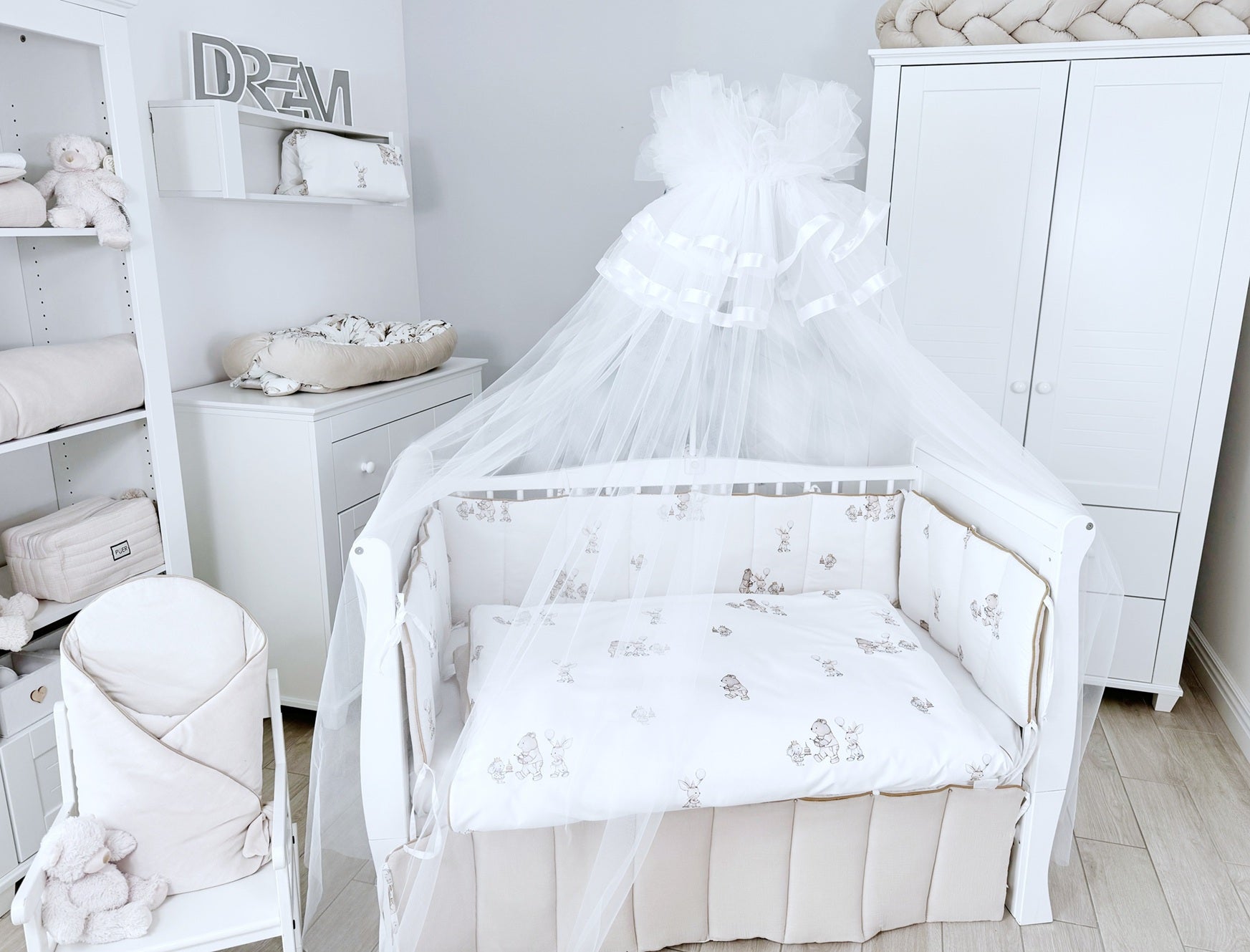 Tutto Lina lenjerie de pat 7 piese - Piccola Bella Beige/Cream