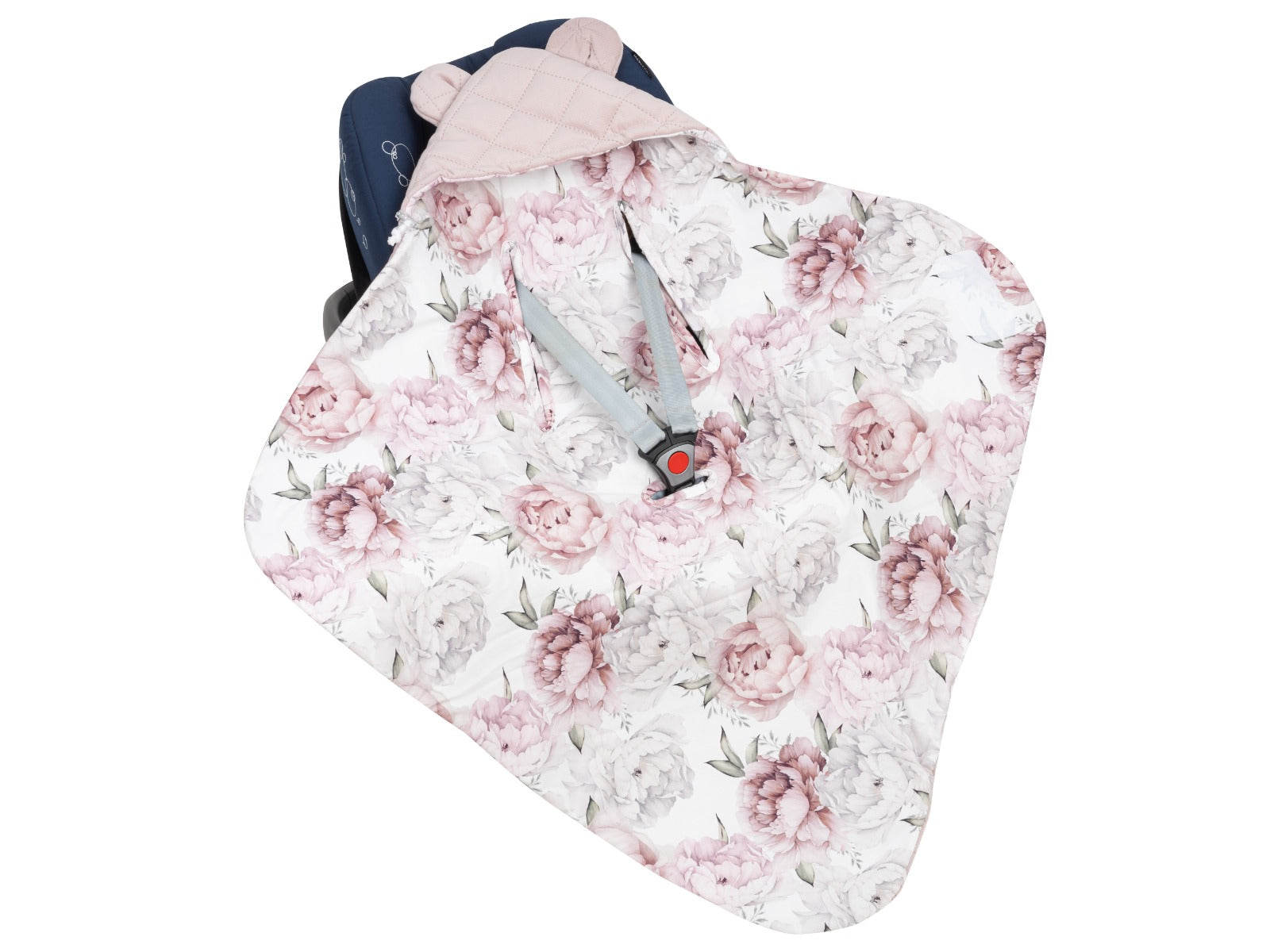 Tutto Lina paturica si port bebe cu urechiuse pentru scune auto 0m+ Lovely Roses Imagine secundară a produsului
