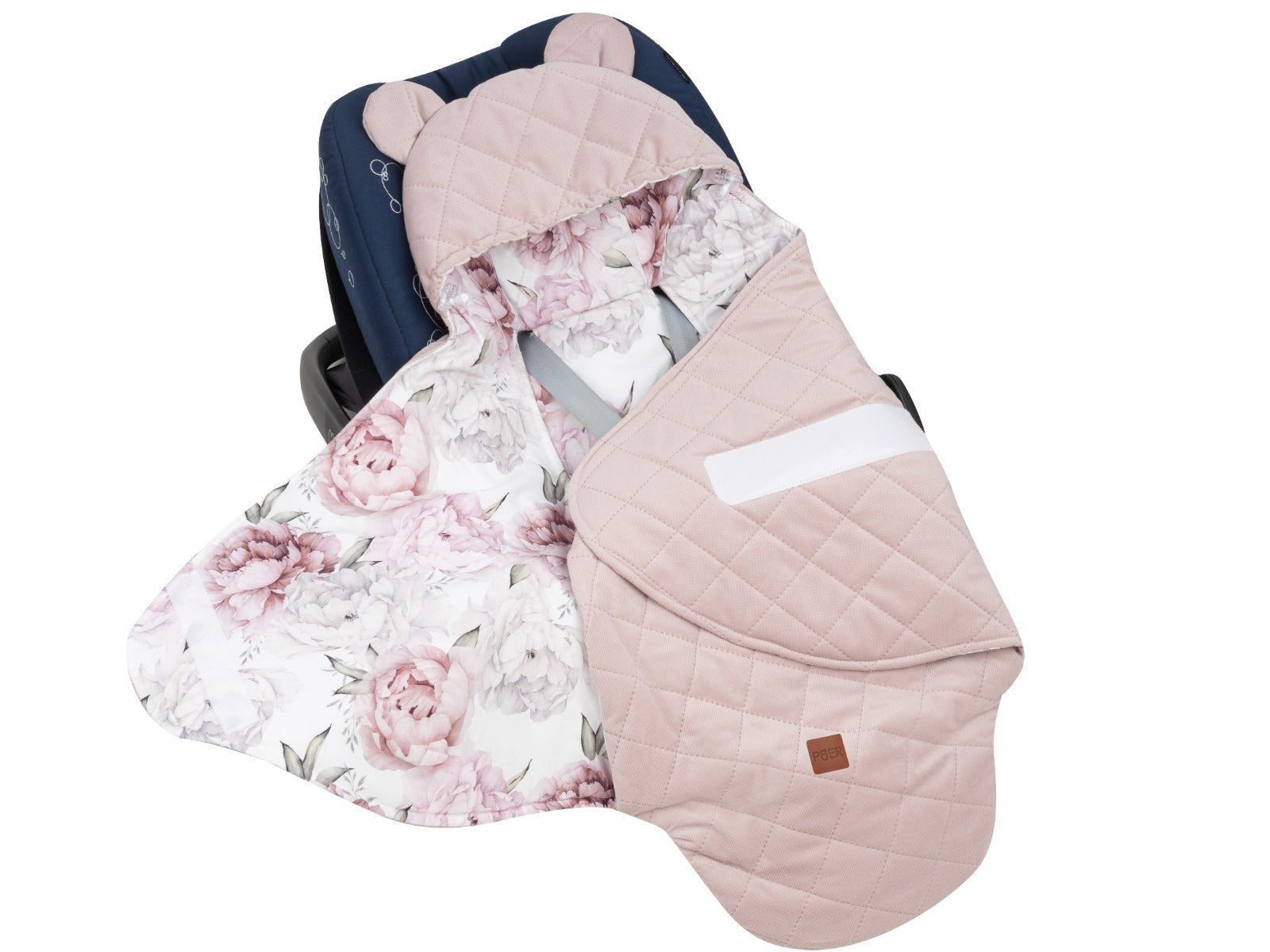 Tutto Lina paturica si port bebe cu urechiuse pentru scune auto 6m+ Lovely Roses