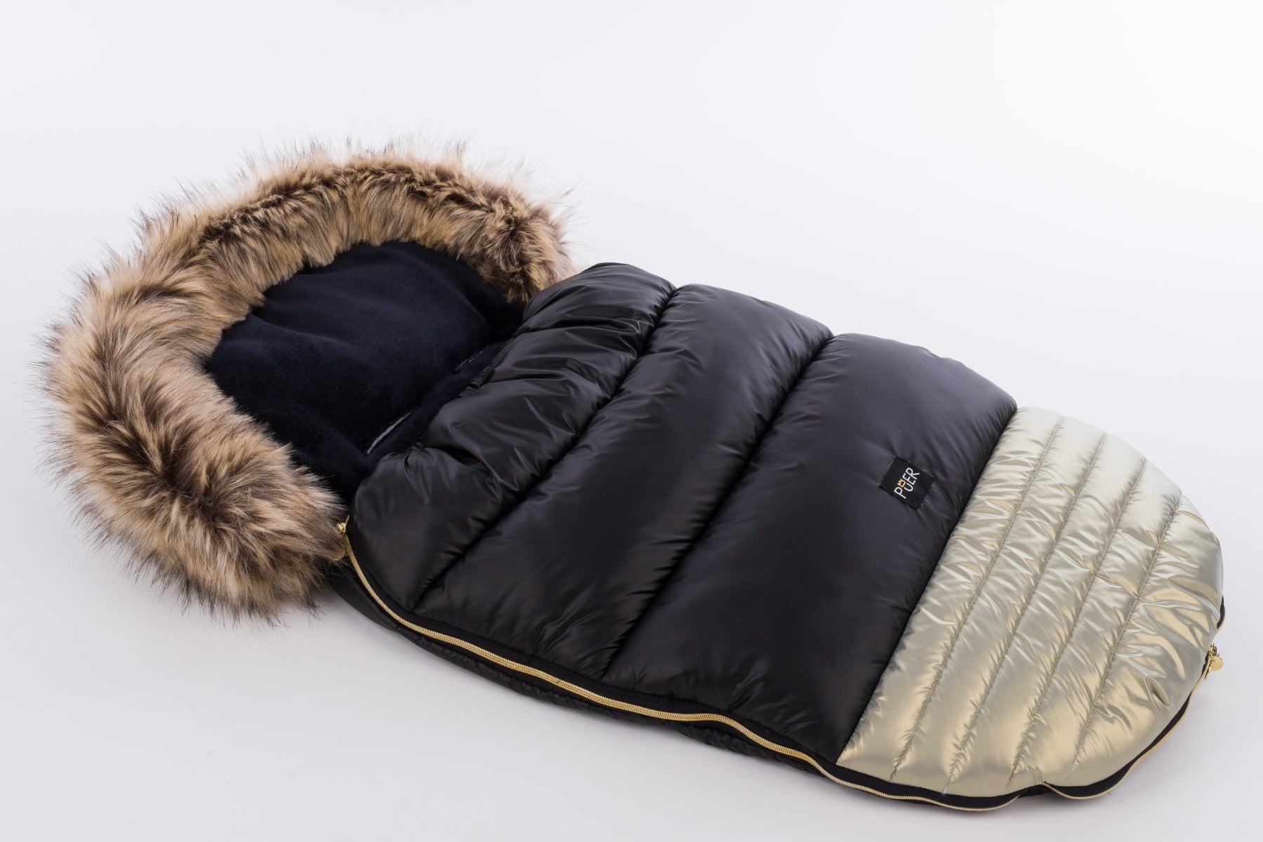 Tutto Lina sac de iarna universal pentru carucior 6m+, Black-Gold