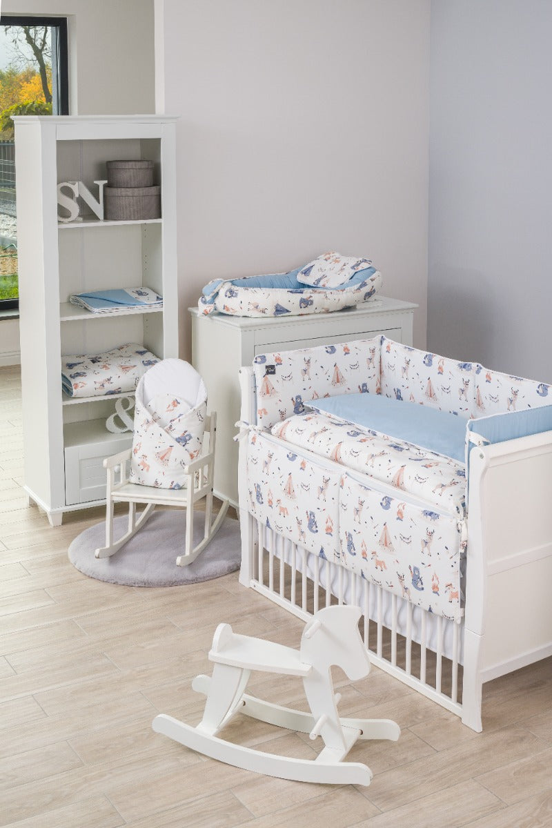 Tutto Lina aparator pat 210 cm 0m+, Tepee blue Imagine principală a produsului
