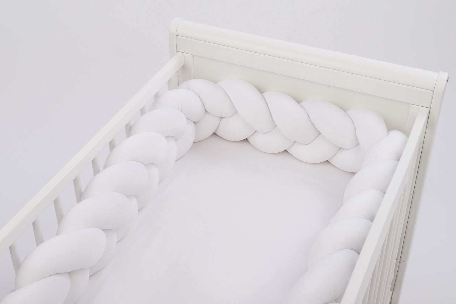 Tutto Lina aparator pat impletit Velur Exclusiv 360 cm 0m+, White Imagine principală a produsului