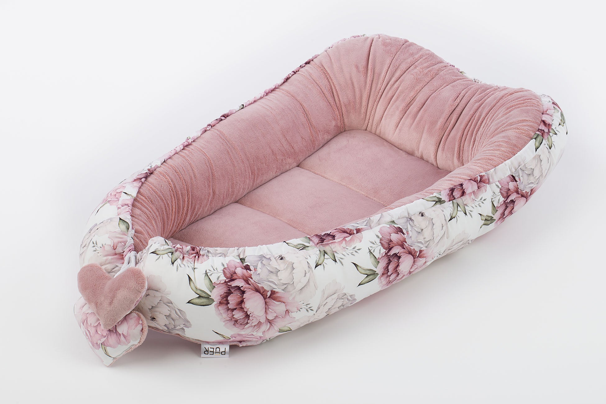 Tutto Lina cuib pentru bebelusi velur 0m+, Lovely Roses  Imagine principală a produsului