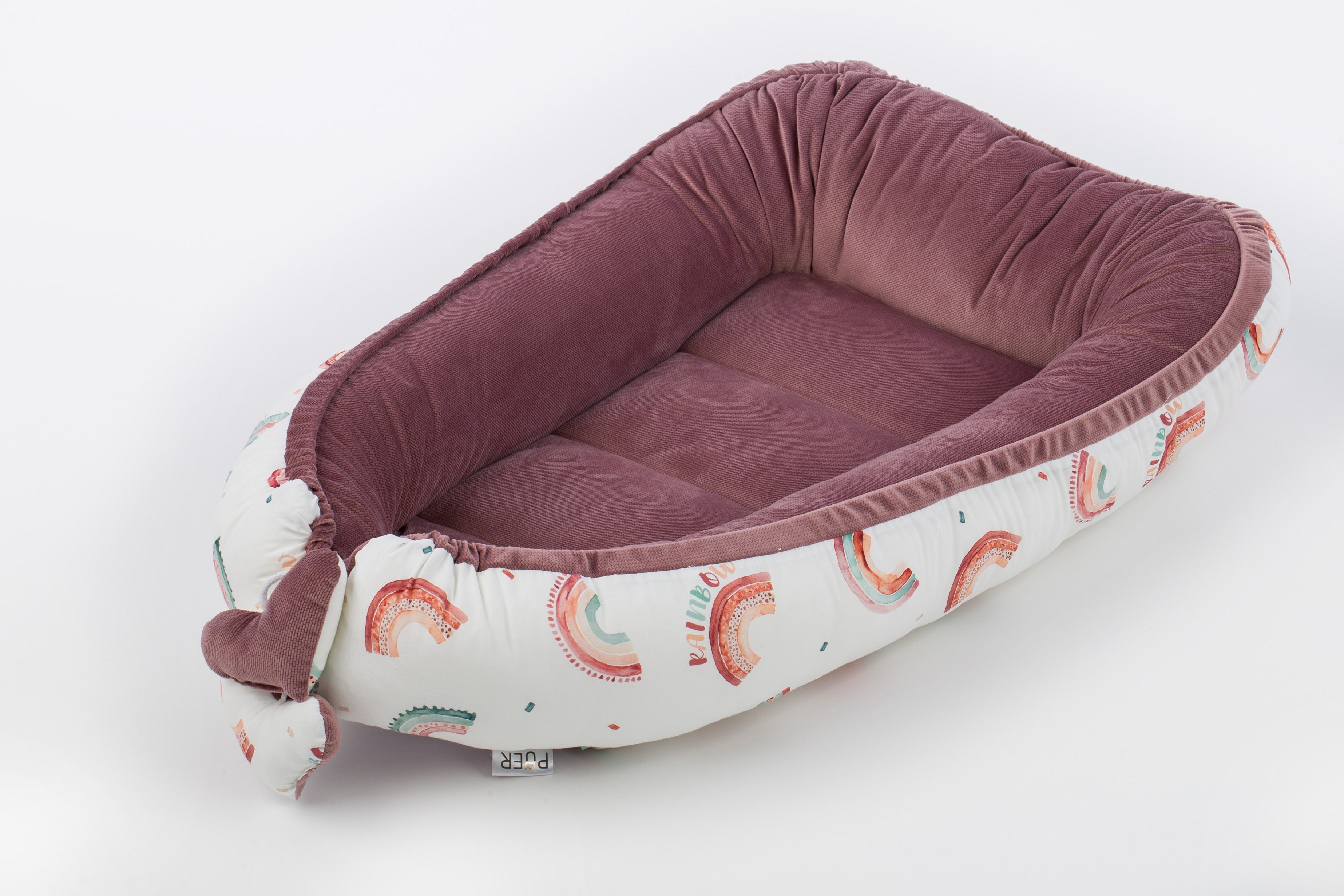 Tutto Lina cuib pentru bebelusi velur 0m+, Rainbow