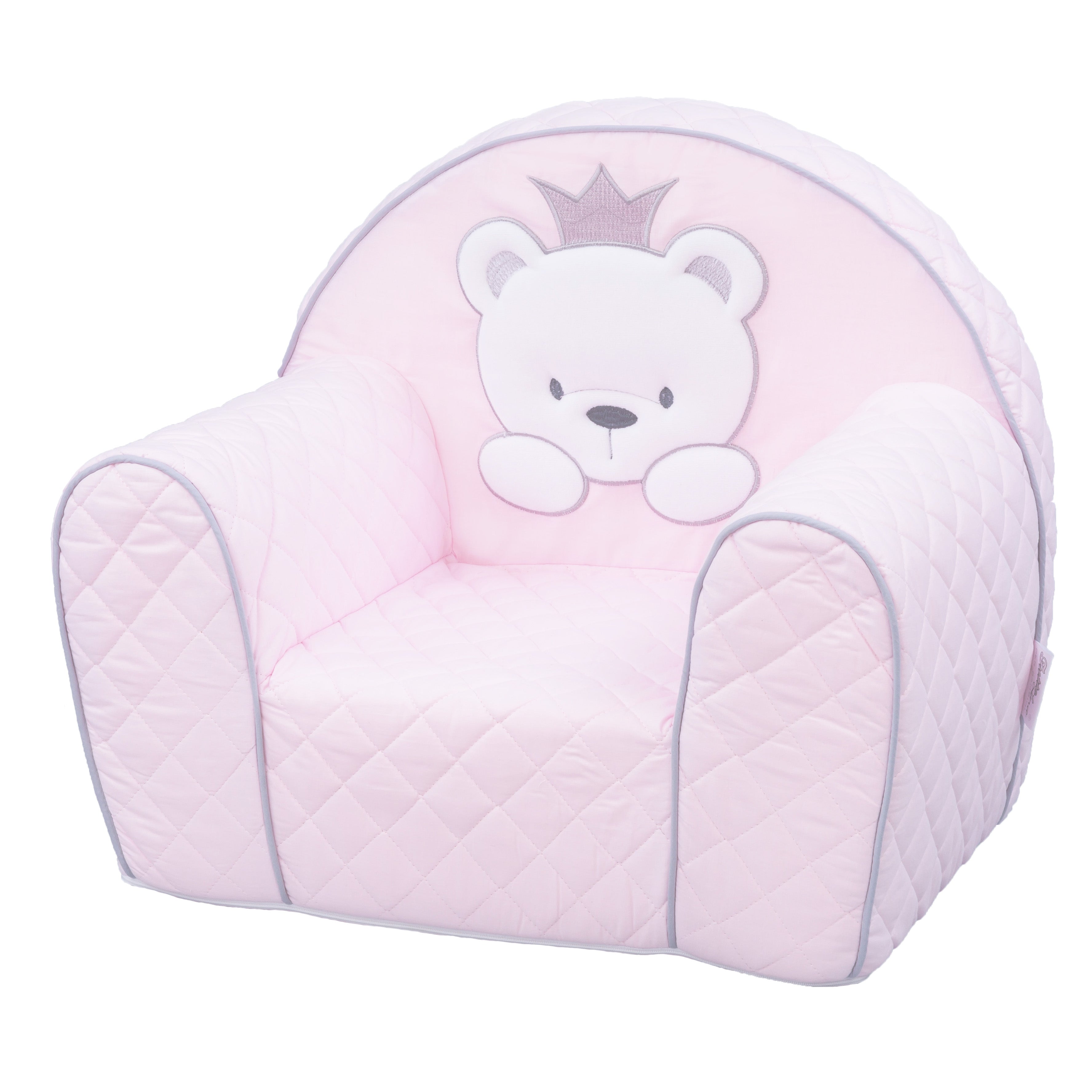 Tutto Lina fotoliu copii Bear Crown copii 6m+, Pink Imagine principală a produsului