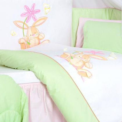 Tutto Lina lenjerie de pat 4 piese Flower Verde mic