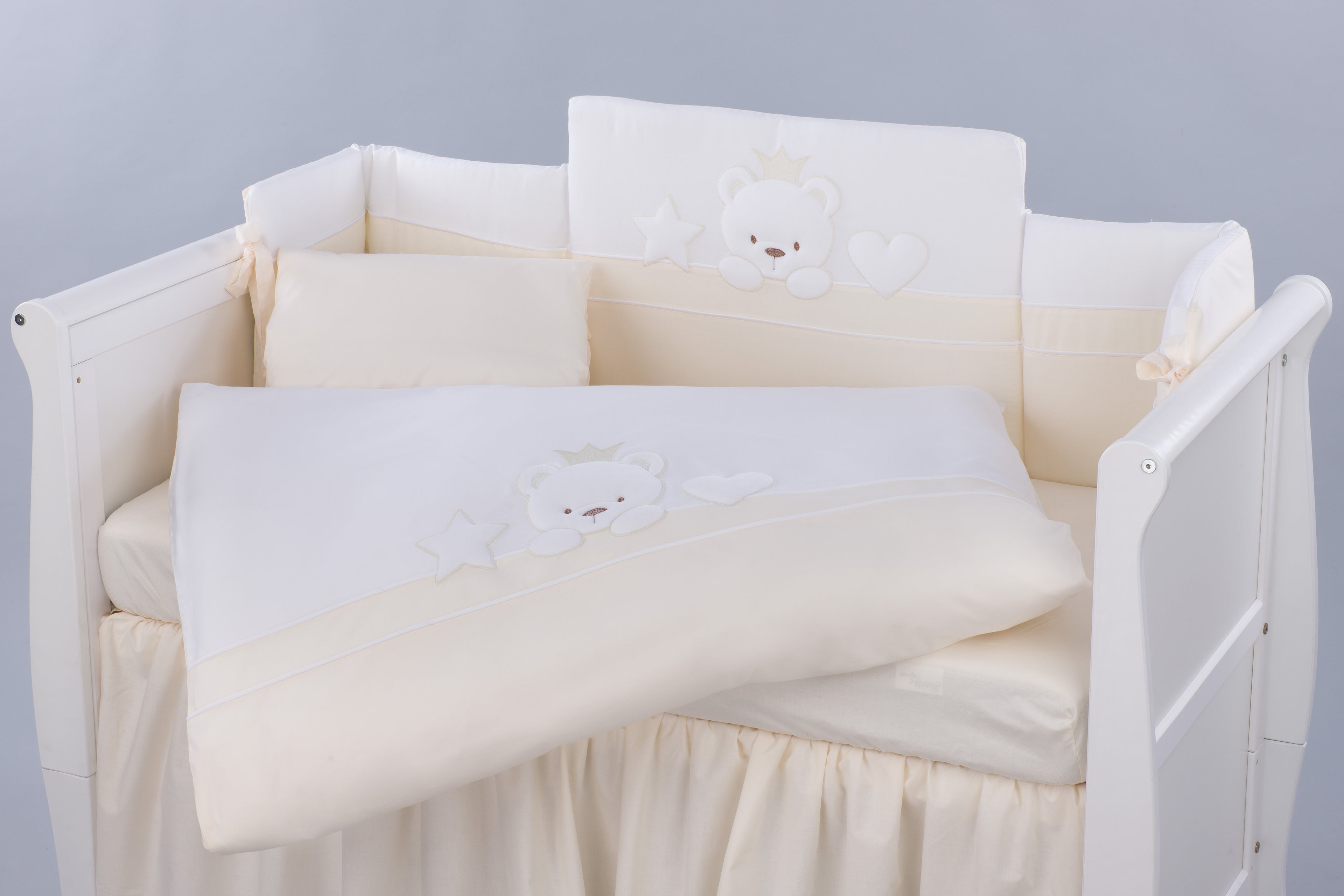 Tutto Lina lenjerie de pat 7 piese Bear Crown Cream 01