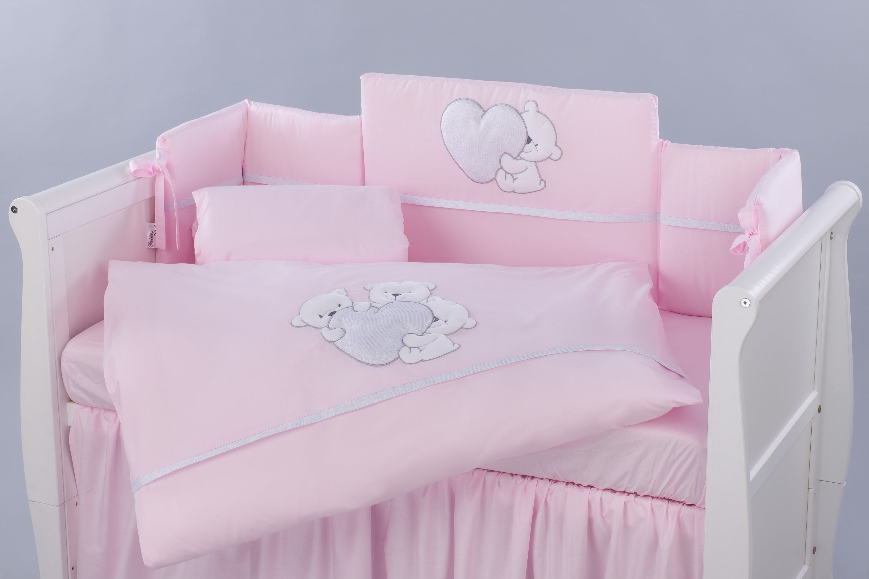 Tutto Lina lenjerie de pat 7 piese Cuore, Pink Imagine principală a produsului