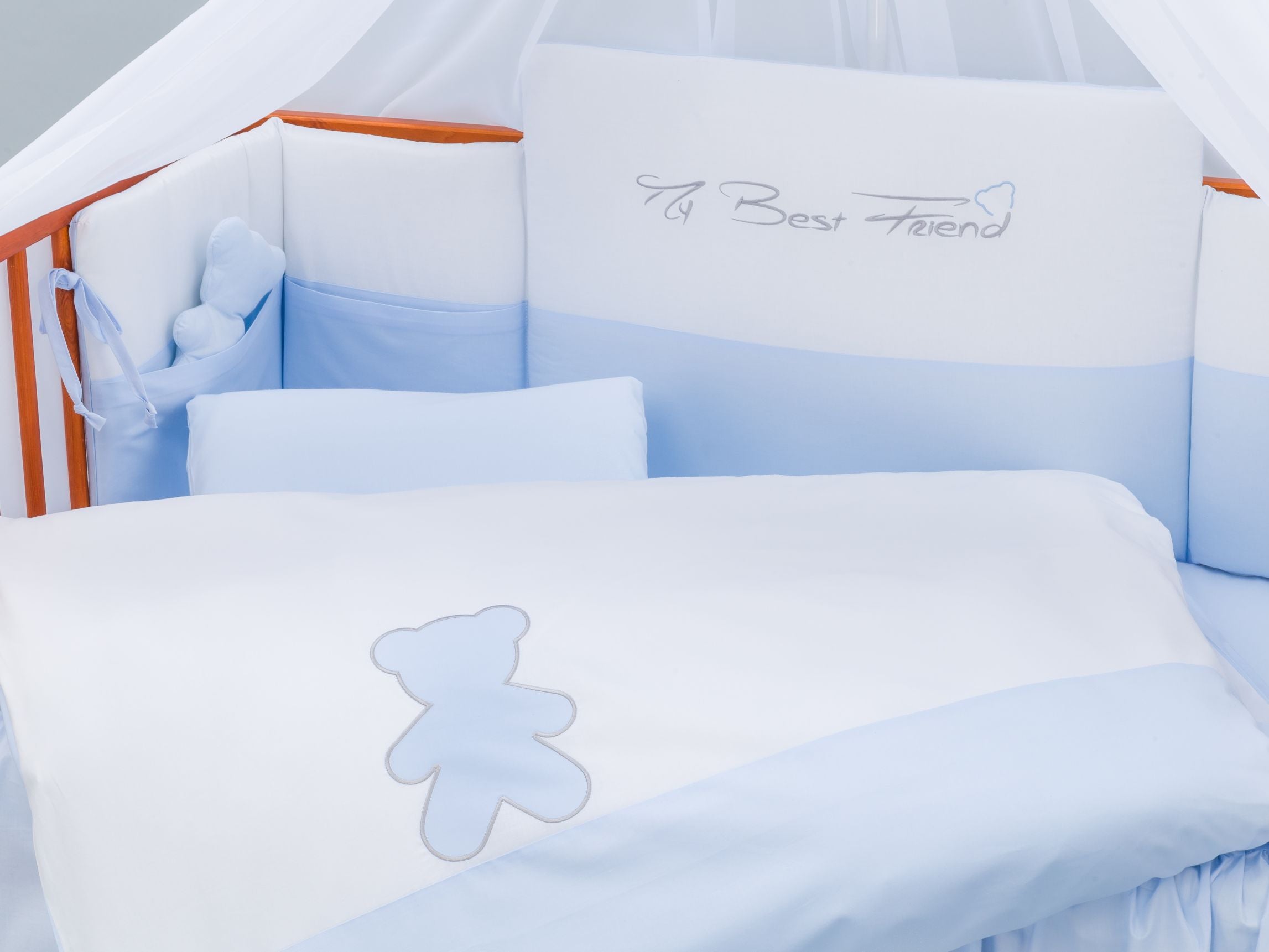 Tutto Lina lenjerie de pat 7 piese Bear 3D Blue 01