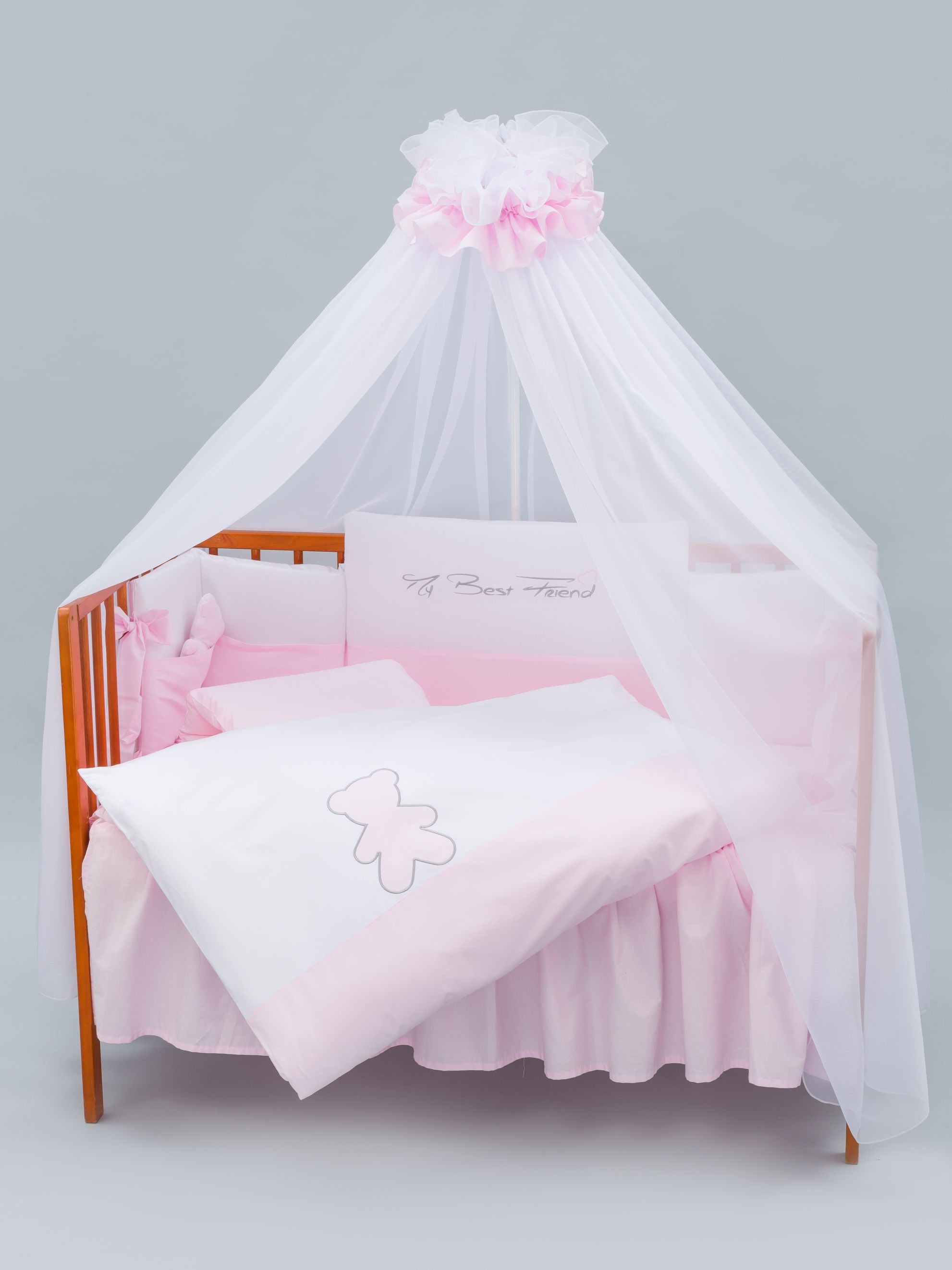 Tutto Lina lenjerie de pat 7 piese Bear 3D Pink 03