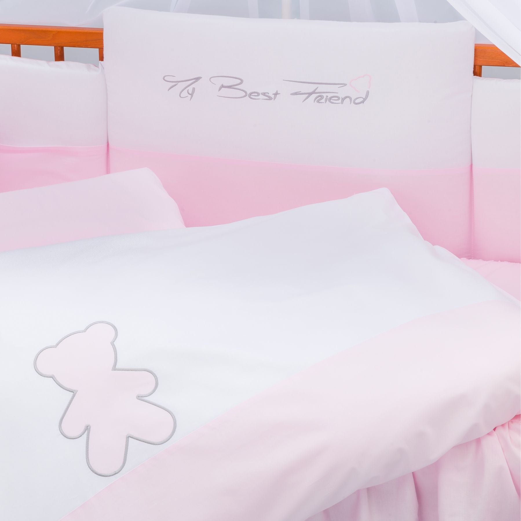 Tutto Lina lenjerie de pat 7 piese Bear 3D Pink 04