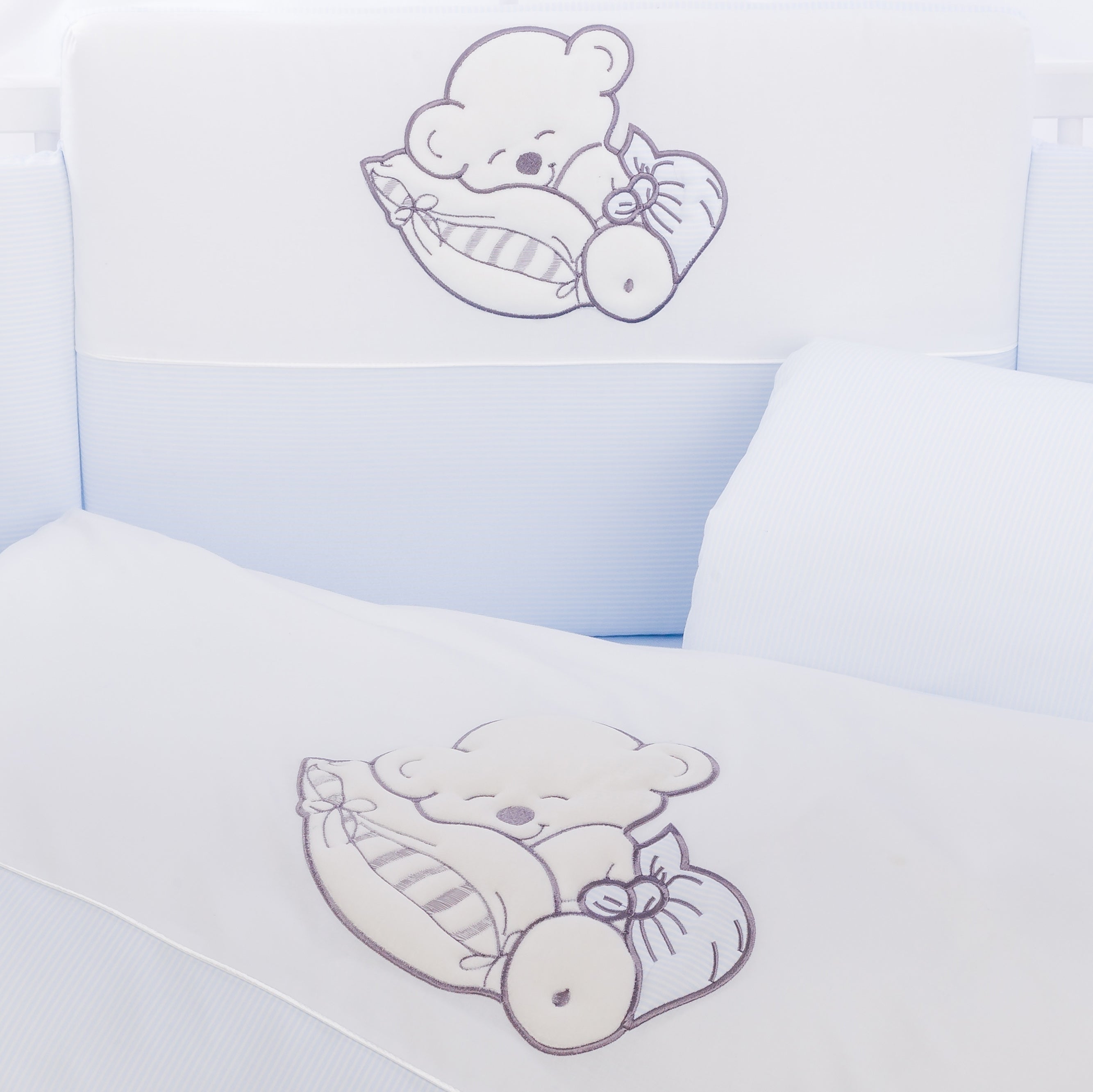Tutto Lina lenjerie de pat Tusia 7 piese Sleeping Bear Blue 02